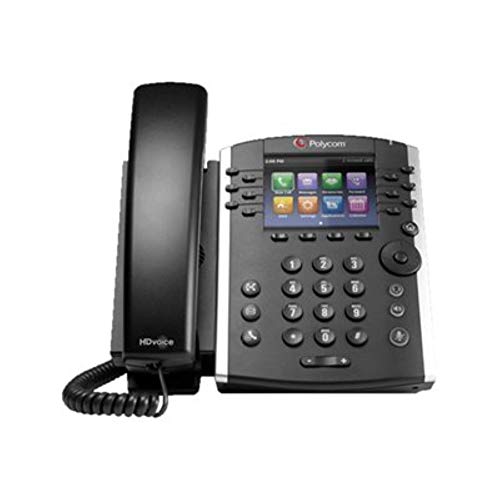 Plantronics Poly - VVX 411 12-Line VOIP Business Phone (Polycom) - Desk Phone with Handset - POE - Power Supply Not Included - 3.5' Color Display