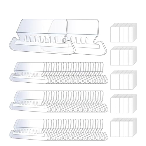 File Folder Tabs 100 Pcs Hanging File Folder Tabs Transparent Label Holder Detachable Back to School Stationery Office Supplies