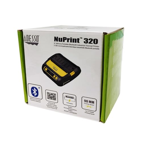 Adesso NuPrint 320B 3" 80mm Portable Bluetooth Thermal Printer