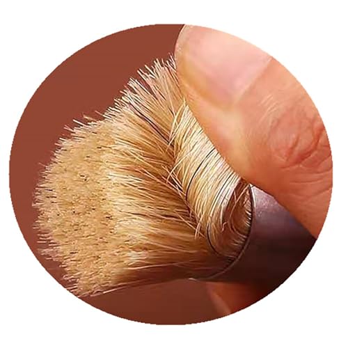 FENOKD 3pcs Wooden Stencil Brush Set 3 Sizes Natural Bristle Brushes for Acrylic Painting Watercolor Painting Oil Painting Card Making DIY Art Crafts Project