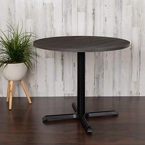 BizChair 36" Round Multi-Purpose Conference Table in Rustic Gray