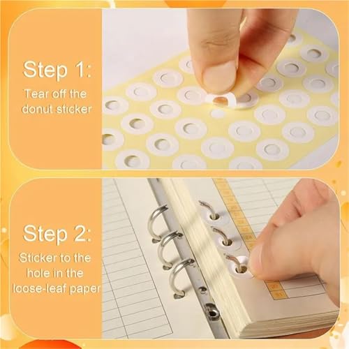 Hole Reinforcement Stickers Labels 4000Pcs Hole Punch Reinforcement Stickers, Self-Adhesive 1/4 Inch Diameter Loose-Leaf Binder Paper Protectors(A)