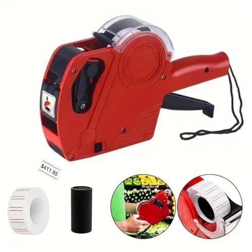 tag Machine with Labels Kit Label Maker Numerical Pricing Machine Kit for Office Retail Shop Grocery Store Organization Marking