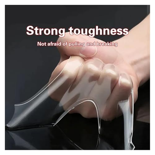 DSWMY Strong Tape Transparent Reusable Heat Double Sided Bathroom Kitchen Wall Decoration Accessories(30mmx3m)