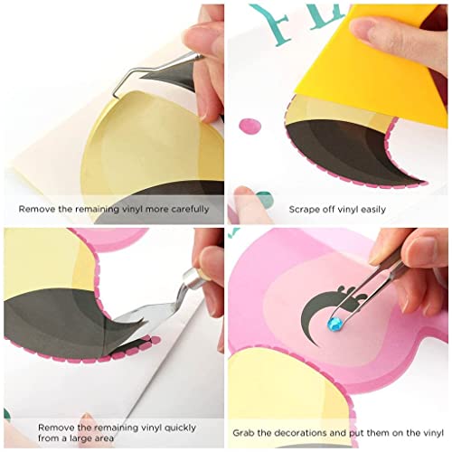 XDSRFVW 38PCS Set Craft Vinyl Weeding Tools Basic Tool Kit for Silhouettes Cameos Lettering DIY Handmade