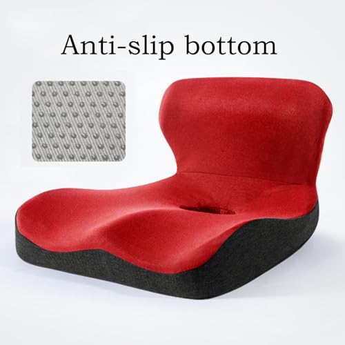 Memory Foam Sit Bone Relief Cushion, Lift HIPS Up Seat Back Cushion for Butt, Lower Back, Hamstrings, HIPS, Ischial Tuberosity for Home and Office Men and Women