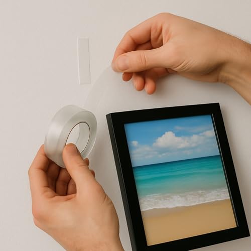 GTSE Double Sided Mounting Tape - Heavy Duty Adhesive 1.18in x 9ft Clear Nano Tape for Picture Hanging, Removable Sticky Pads, Posters, Wall Décor, Carpets, DIY Projects - 40 Rolls