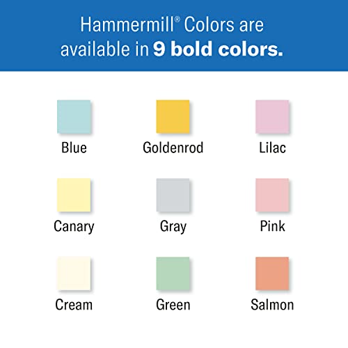 Hammermill Colored Assortment-Canary, Blue, Green Printer Paper, 20lb, 8.5x11, Letter Size 3 Ream (1,500 Sheets)