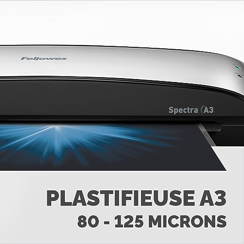 Fellowes A4 Laminator, Spectra A3 for Beginners, for 80-125 Micron Laminating Pouches, up to A4 Format, for Home/Home Office, Includes 10 Free A4 Films