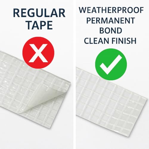 ANXH Rackplus Heavy Duty Double Sided Banner Tape 1" x 90 feet Clear Adhesive for Vinyl Poster Mounting, Weatherproof & Permanent, Ideal for Outdoor/Indoor Signage, Hemming, Crafts, Events (24)