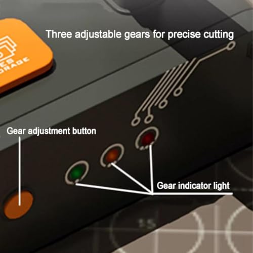 uhyOHF Professional Cutter Knife,Cutting Knife w/25 Replacement Blades,3 Mode Adjustable,5-35°C Working Temperature,for Cutting Acrylic,