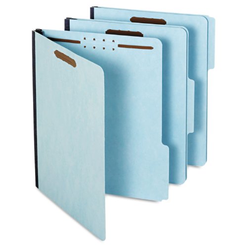 Pendaflex 61542 Earthwise by Pendaflex Heavy-Duty Pressboard Folders, 1/3 Cut, LTR, Blue, 25/BX