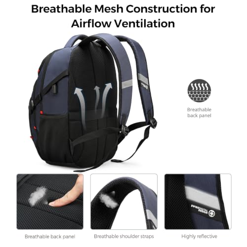 Swissdigital Design Travel Laptop Backpack for Men with USB SD803-12