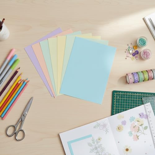 Vellum Bristol Cover Sheets, 67 Pound, (147 GSM) Smooth Finish, 250 Sheets Pack. – Cardstock for Crafting, Printing And More. (5, Cream, 8.5"x11")