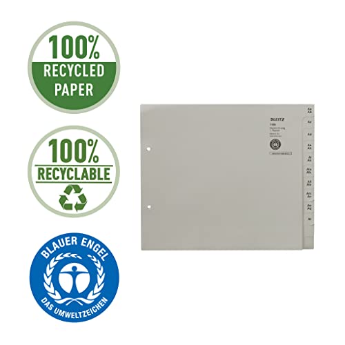 Leitz 13500085 Index Divider Series A - Z A4 Paper for 50 Folders Grey