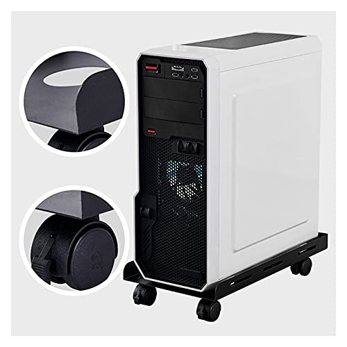 ZCSO Desktop Pc Tower Computer CPU Stand Cart with Protective Sides CPU Holder with 4 Caster Wheels Bracket PC Stand Base(Small)