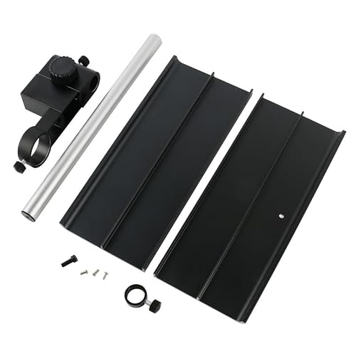 Microscope Accessories Kit Aluminum Alloy Adjustable Focusing Bracket Holder Table Stand 42mm 50mm for USB Video Microscope Camera Microscope Slides(2)