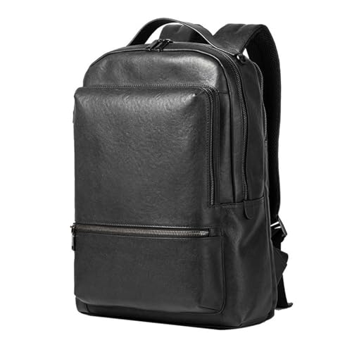 ROROR Large Capacity Backpack For Men Leather Casual Computer Bag Mens Travel Cowhide Business Backpack