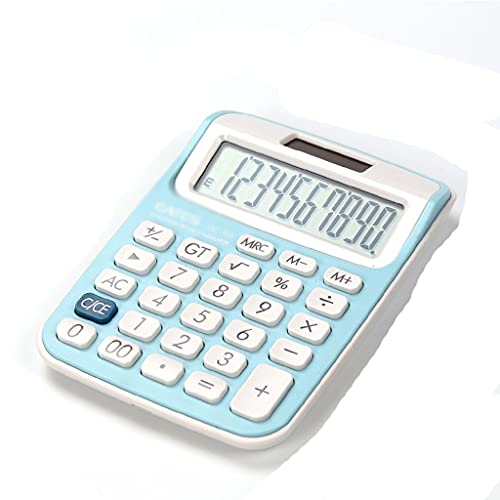 QERTYHJK 10 Digit Desk Calculator Large Buttons Financial Business Accounting Tool Portable with Lanyard