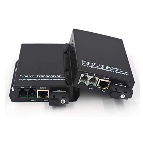 Primeda-telecom 2X POTS Telephone Over Fiber Extender SC - RJ11 Tel Over Fiber Adapter 10/100Mbps Ethernet Over Fiber one Pair