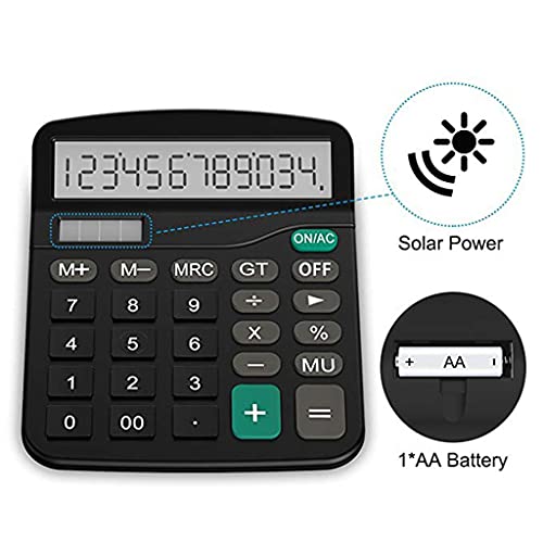 NSUQOA Office Finance Calculator Plastic Solar Computer Business 12-bit Desktop