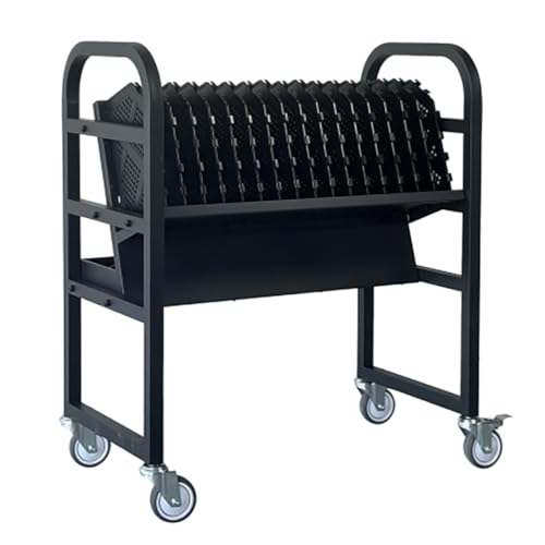 TYZDLSM 16-Device Mobile Open School Charging Cart Station, Portable Charging Stand, for Chromebooks, Tablets and Laptops Computer, with Power Strip Included, Assembly Required
