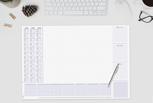 SIGEL H7355 Paper Desk Pads, 3-Year calendars and Weekly Planners, Lilac Design, A2 (59.5 x 41 cm), Lilac and White, 30 Sheets