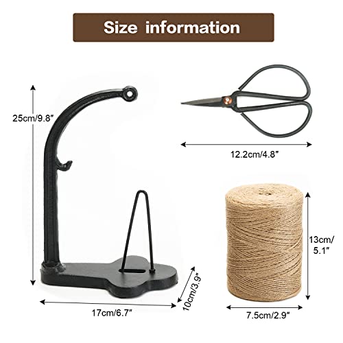 Sungmor Cast Iron Twine Holder Set - Twine String & Rope Rack & Scissor