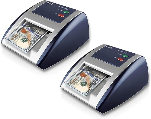 AccuBANKER D450 Counterfeit Bill Detector, 5 Point Detection, 2 Pack