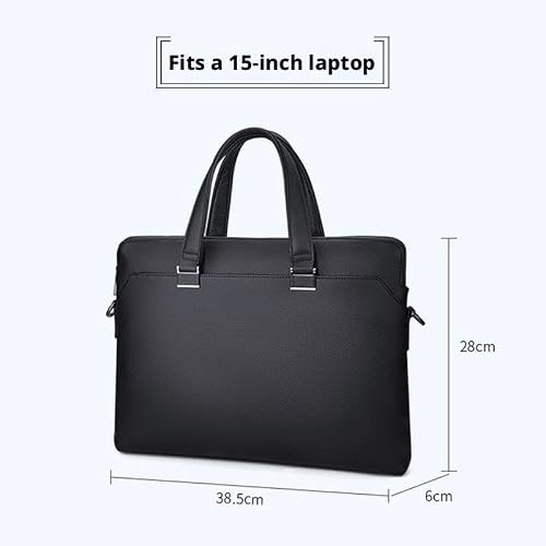 Briefcases for Men Men's Leather Briefcase, Large Tote