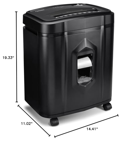 Aurora AU1225MA High-Security 12-Sheet Micro-Cut Paper and CD/Credit Card Shredder/ 5-Gallon Pullout Basket/40 Minutes Run Time