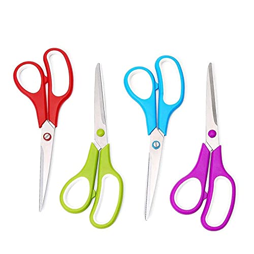 DSWMY Craft Scissors, Craft Scissors with Comfort Grip Handle Stainless Steel Tailor Embroidery for Leather Fabric DIY Sewing Tools