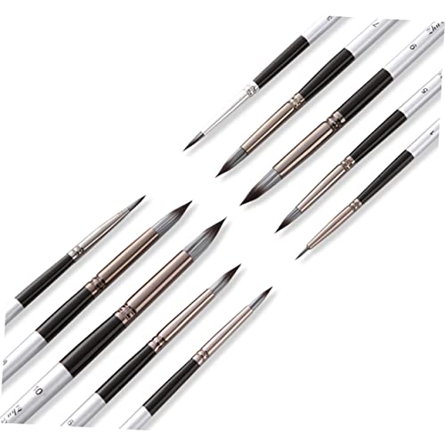 Chinese Calligraphy Brush Kanji Drawing Brush Beginner Students，10pcs Brush Pen Set Nail Manicure Kit Acrylics Nail Kit Artist Craft Detailing Brush Set for Painting Acrylic Brush Watercolor Brush Wat