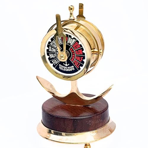 Royal Mini Nautical Brass Handmade Telegraph Vintage Maritime Collectible Item – Shiny Brass, 6.5 inches, Authentic 100% Handmade, Paperweight & Desktop Decor