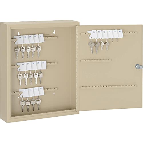 Global Industrial Key Cabinet, 110 Keys, 14x3-1/8x17-1/8, Sand