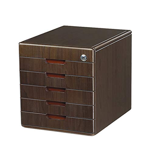 SDVantage Durable Desktop Drawer Organizer - Wooden File Cabinet/Desktop Storage Cabinet/Data Cabinet, 5/4/3 Tier with Lock. (5 Drawers)