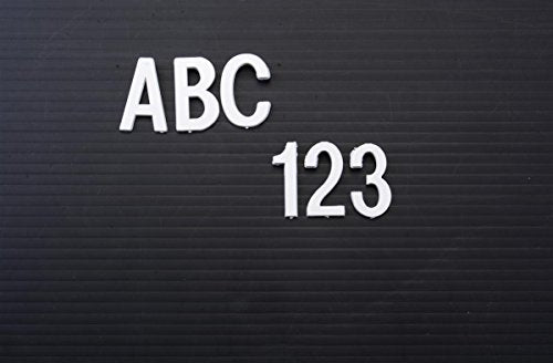 Displays2go Letter Set 1 1/2” High White Plastic Character Kit