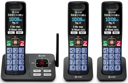 AT&T 3 Handsets Cordless Phone with Answering System — BL108-3