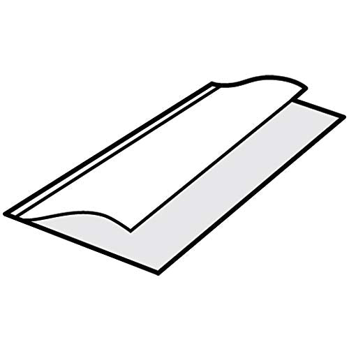 The Library Store Open Edge Heavy Duty Gloss Adjustable Bk Jacket Covers 1.5-mil 50 Sheets (12" H x 23.5" L)