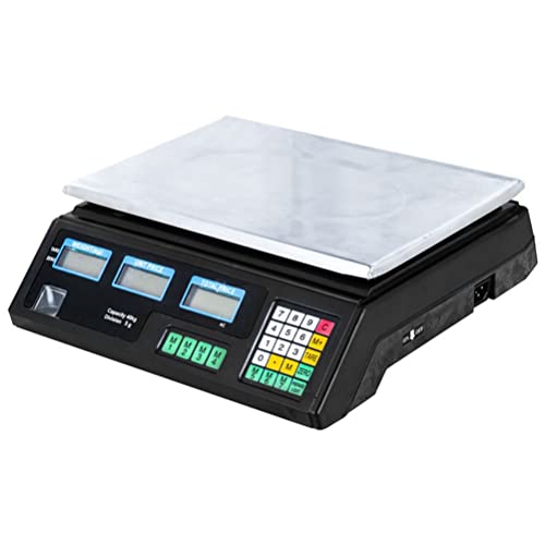 Postal Scales Digital Weight for Packages Kitchen Scale Highly Accurate Multifunction Food Household Stainless Steel Plates Precise and Tare Function Electronic (Color : Black) (Black)