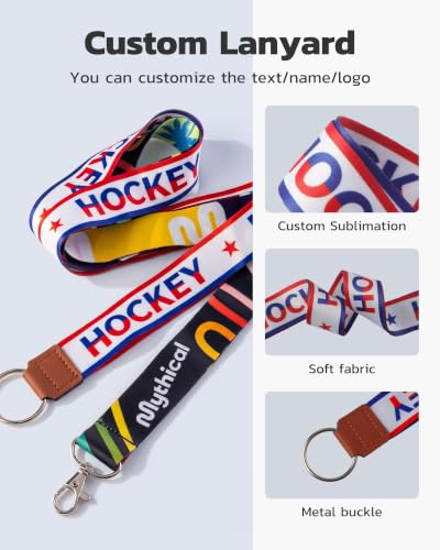 GSJJPROMO Custom Dye Sublimation Lanyards, 50-5000PCS Personalized Lanyard with Logo, Name, Text or Photo, Custom Neck Straps with Badge Holder for ID Badges, Keys, Business, School, Events & Office