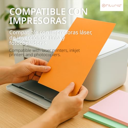 Pack of 500 Sheets of A4 80g Coloured Paper for Crafts, Printers, Scrapbooking - Ideal Origami, Papyroflexia, Office and School (Neon Green, 500h)