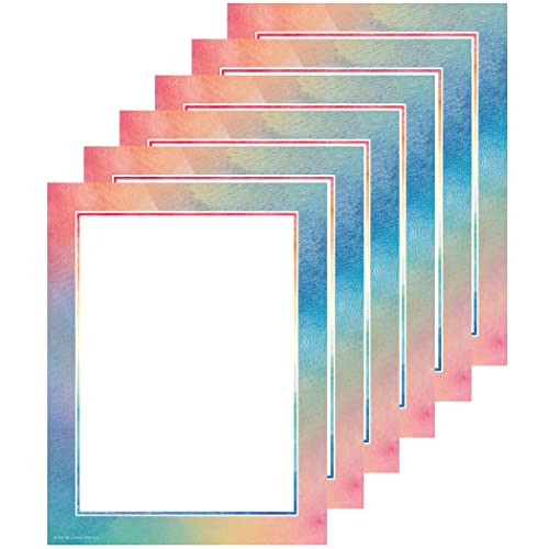 Teacher Created Resources Watercolor Computer Paper, 50 Sheets Per Pack, 6 Packs