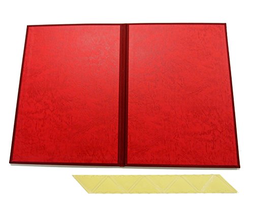 FSH-B4-R Certificate File, Cloth Pasting, Bi-Fold Type, B4 Size, Red, Office Supplies