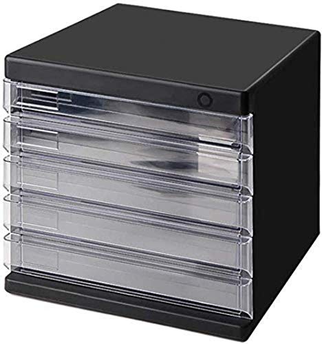 FENOKD File Cabinet File Cabinet/Rack,5 Transparent Drawer A4 Plastic File Data Storage Storage Box Cupboard 26.8 X 36 X 25.5Cm,Black,Dolphin Waves