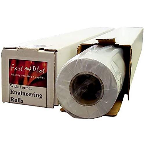 FastPlot Premium Coated Bond Plotter Paper - 24" x 100' 2" Core / 1 Roll