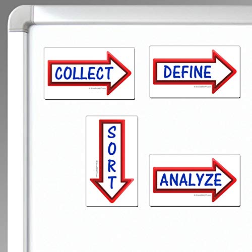 StoreSMART - Arrow Outline Magnets - Red - 50-Pack - 2" x 3.5" - POINT2X3-R-50