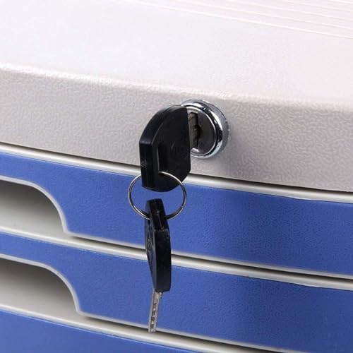 ELUKHT File Storage and Information Cabinet, with Locked Plastic File Drawers and Multi-Layer Boxes
