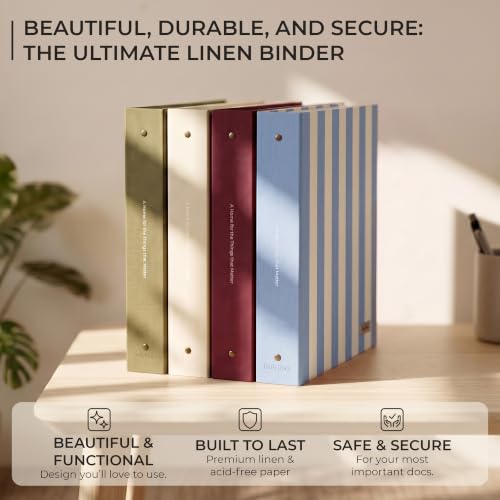 DailyDocs Document Organizer Binder for Important Papers & Passports, Sangria