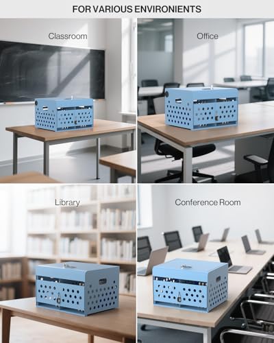 POCHAR 16-Unit Charging Cabinet for Laptops & Tablets with Cable Management